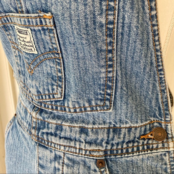 RARE 97 vintage Levi’s overalls 977 seersucker stripe small - Picture 4 of 16